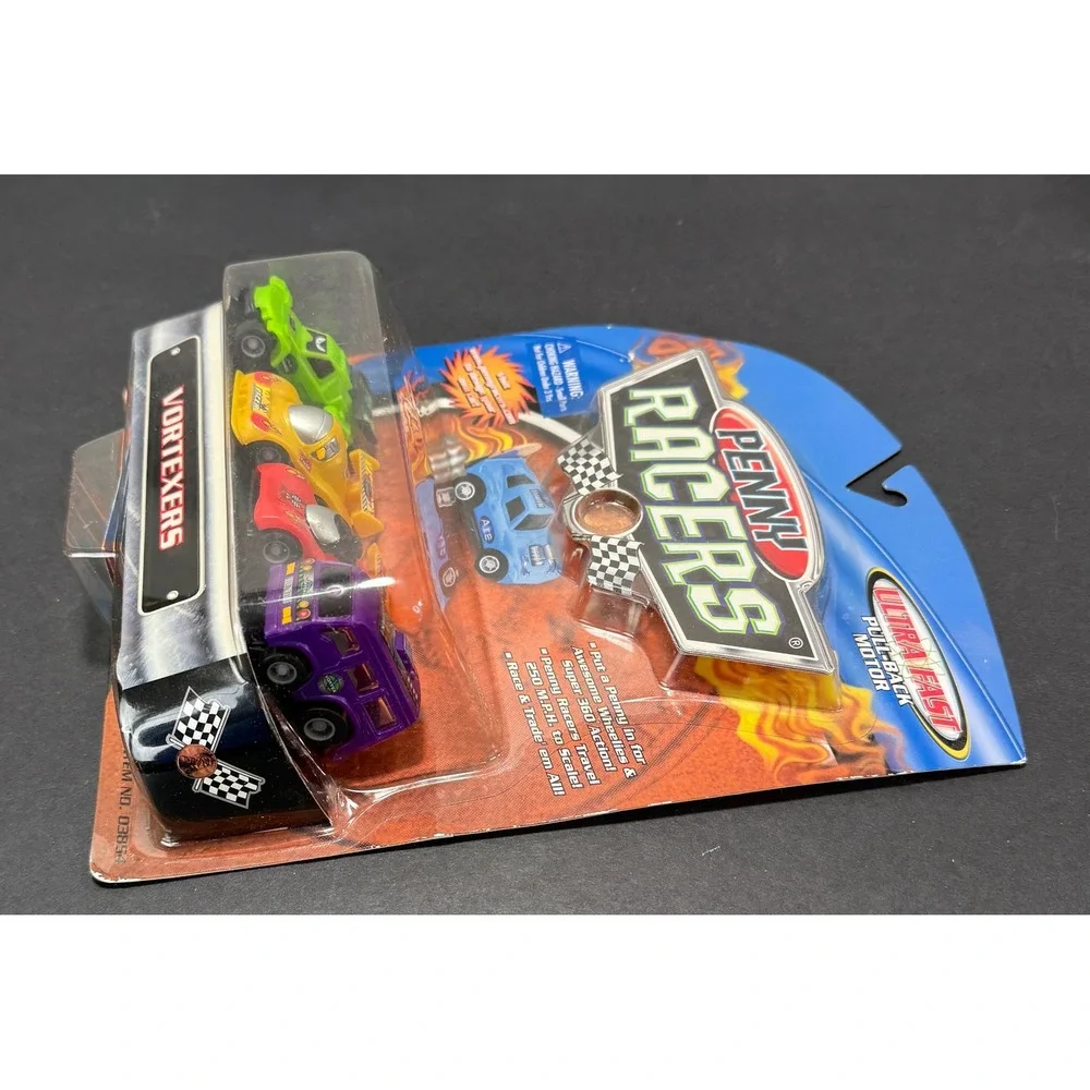 Penny Racers Vortexers‎ Toy Cars Kids Unisex OS Multicolor Pull-Back 4-Pack 2002